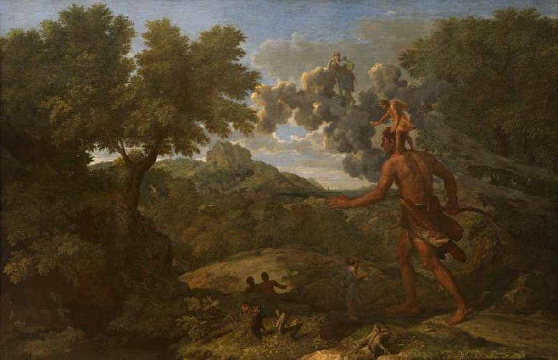 Nicolas Poussin Landscape with Orion or Blind Orion Searching for the Rising Sun